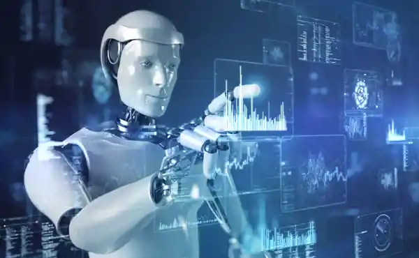 Artificial Intelligence Robot Control Futuristic