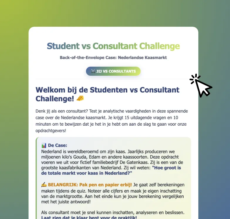 The Student vs Consultant Challenge